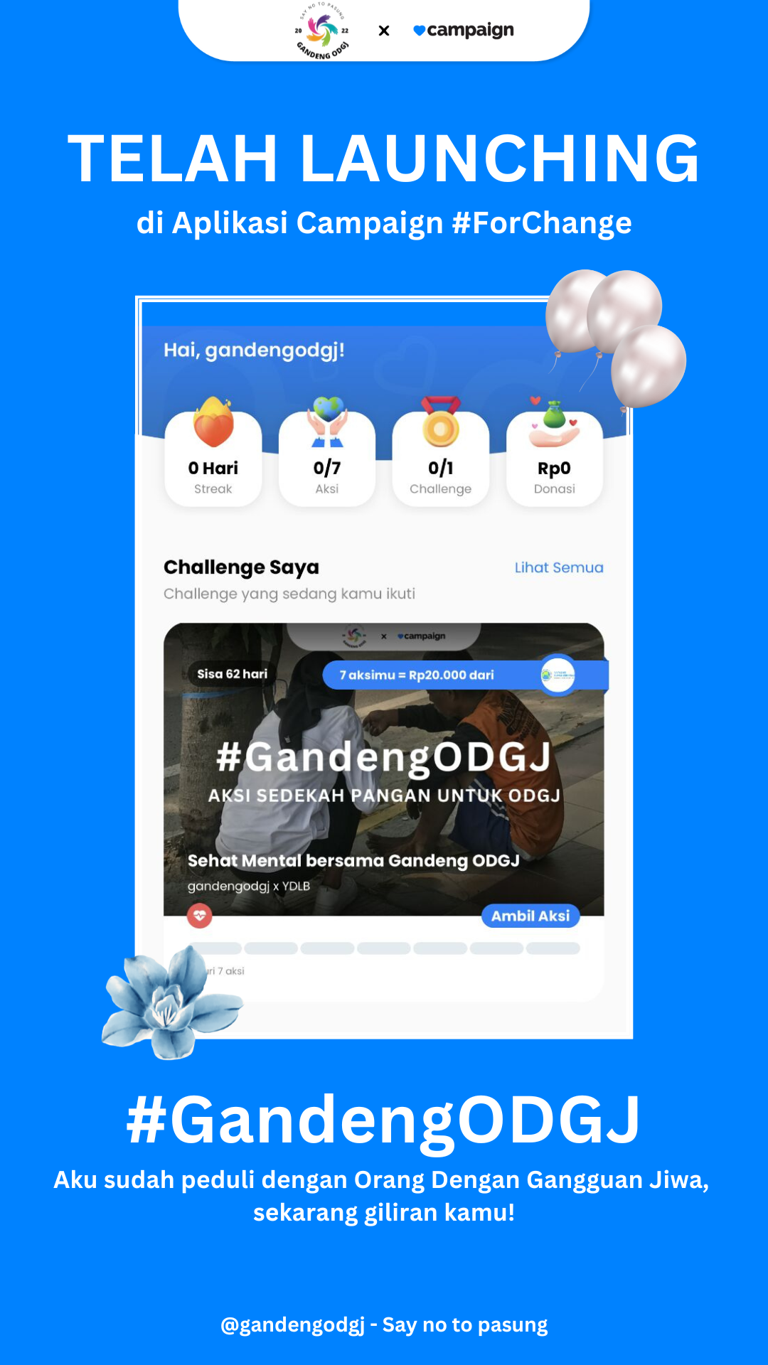 Galeri aktivitas Aksi Kampanye Virtual: Say no to pasung ke-3